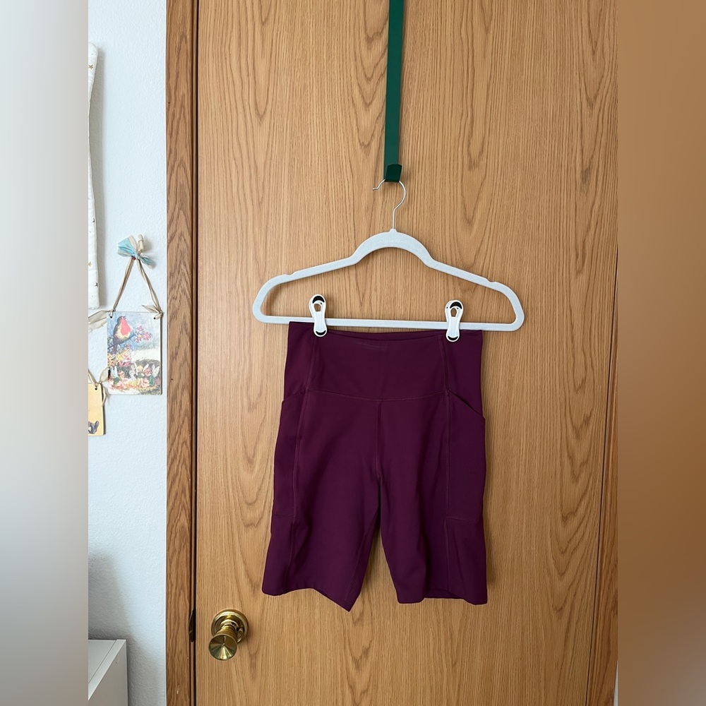 girlfriend collective | plum bike shorts